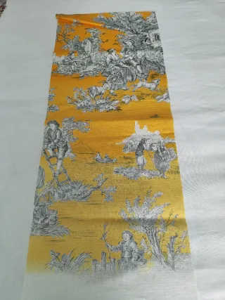 Retales Lino y Algodón Toile de Jouy