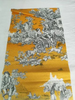 Retales Lino y Algodón Toile de Jouy