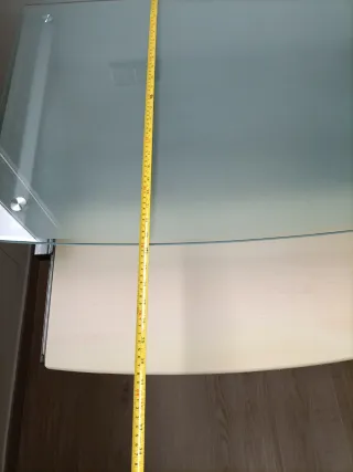 Mesa Ordenador Cristal y Metal