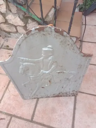 Antigua Placa Chimenea de hierro