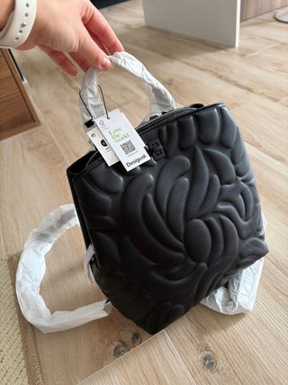 Mochila Desigual Negra Nueva con Etiquetas