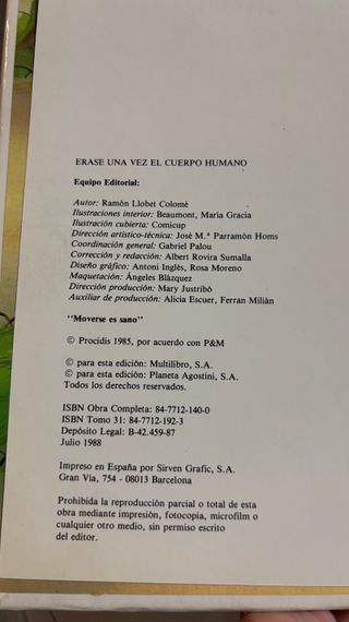 Colección Libros Érase una vez El Cuerpo Humano