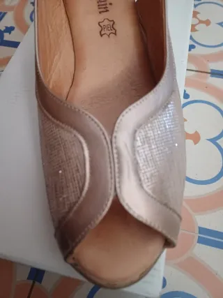 Zapatos Ortopédicos Beige/Dorado