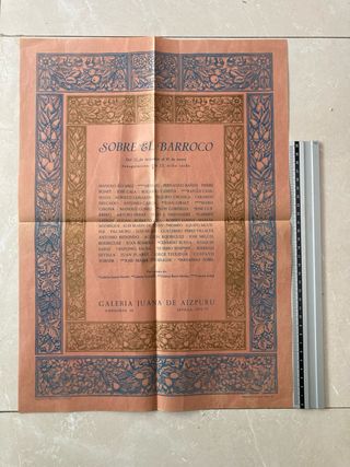 Cartel Sobre el Barroco Galería Juana de Aizpuru