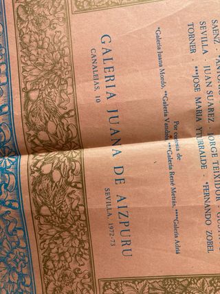 Cartel Sobre el Barroco Galería Juana de Aizpuru