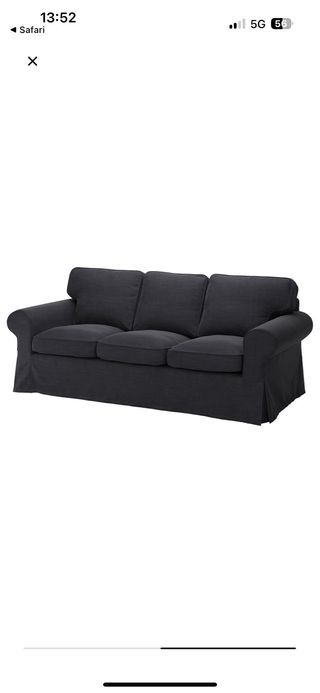 Funda sofá Ektorp Negro Ikea 3 plazas