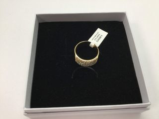 anillo oro 18k con circonita