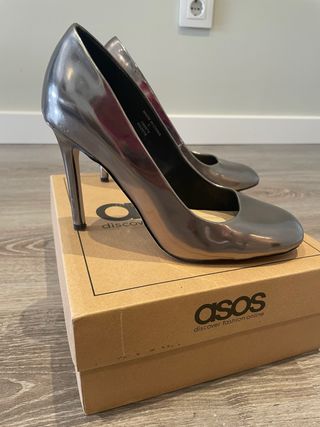 Zapatos de tacón ASOS plateados