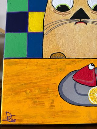 Cuadro Gatos 40x60cm Acrílico