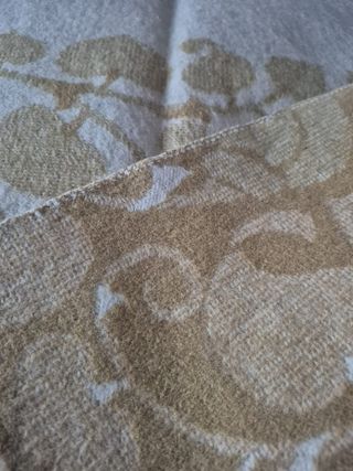 Coperta lana vergine 1 piazza beige/marrone