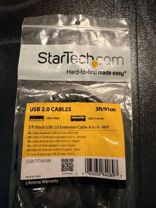 Cable Extensión USB 2.0 StarTech.com 3ft Negro