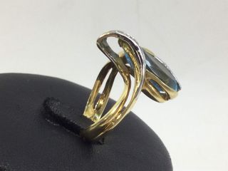 anillo oro 18k con piedra con circonita