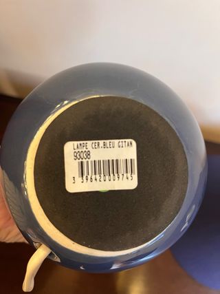 Lámpara Escritorio Azul Vintage