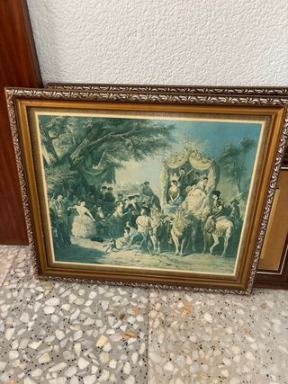 Cuadro decorativo con marco de madera