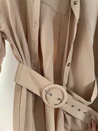 Vestido safari beige