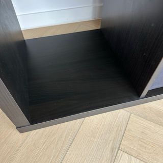 Estantería KALLAX 4 cubos negro-marrón con cajitas