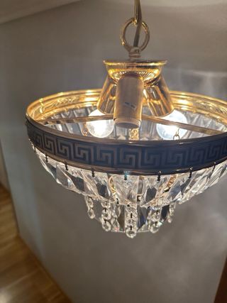 Lámpara de techo colgante cristal y metal