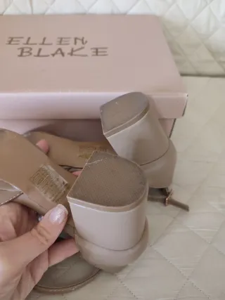 Décolleté beige tacco comodo 38