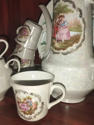 Juego de café porcelana vintage