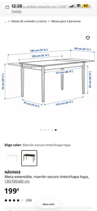 Mesa comedor 4 sillas madera y tela color gris