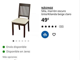 Mesa comedor 4 sillas madera y tela color gris