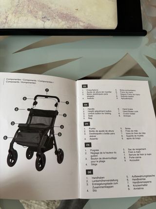 Andador con Carro de Compra y Asiento Plegable R05