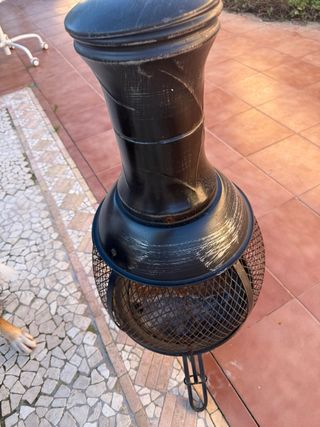 Brasero exterior leña
