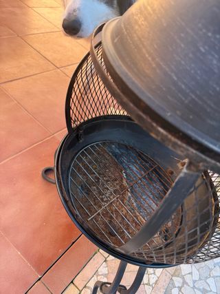 Brasero exterior leña