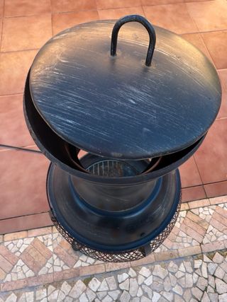 Brasero exterior leña