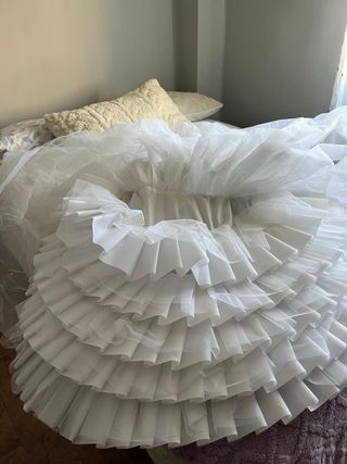 cancan de Fallera blanco