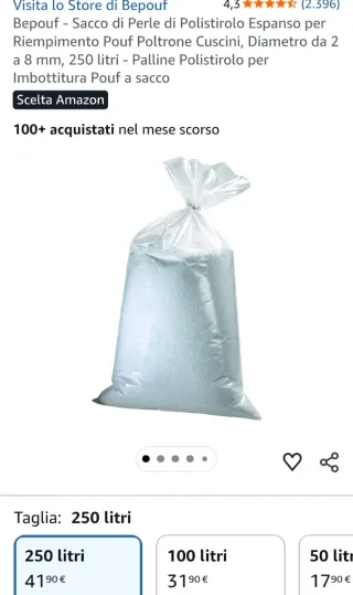 Pouf poltrona sacco gigante XXL Nero + imbottitura