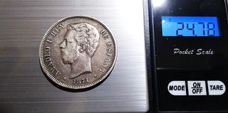 Moneda 5 Pesetas Amadeo I