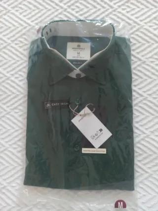 Camisa Springfield Verde Talla M Tejido Estructura