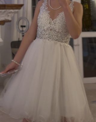 Vestido blanco fiesta/cumpleaños / boda