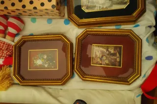 Set Quadri Decorativi Oro e Rosso