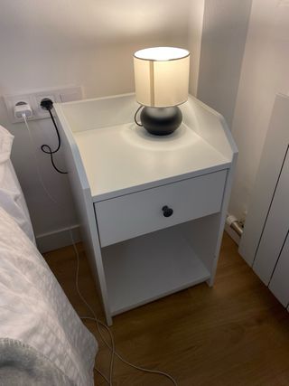 2 Mesita de noche Hauga Ikea blanca