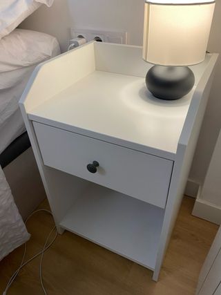 2 Mesita de noche Hauga Ikea blanca