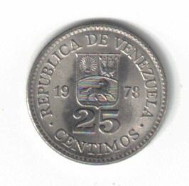 Moneta Venezuela 25 Centimos 1978