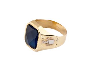 sello oro 18k con piedra con circonita t. 20 (19,1 mm)