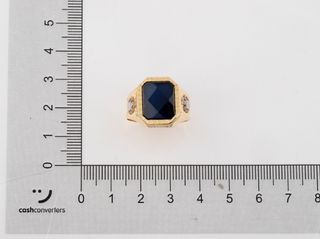 sello oro 18k con piedra con circonita t. 20 (19,1 mm)