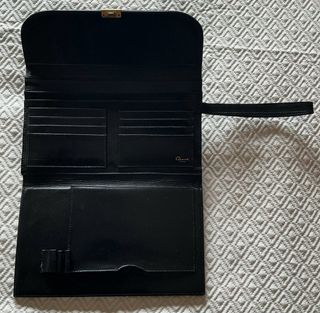 Bolso Cartera Cuero Negro
