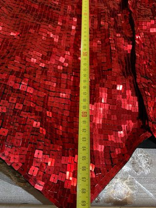 Gilet rosso paillettes