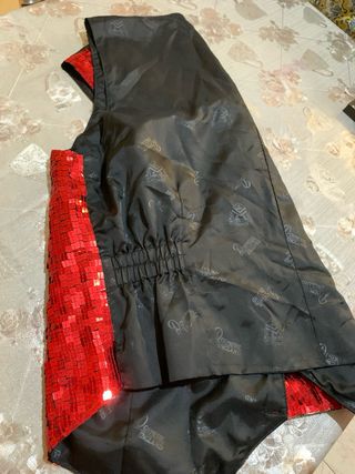 Gilet rosso paillettes