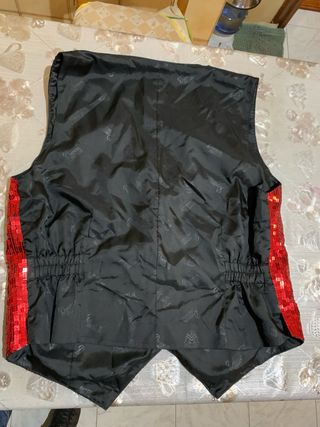 Gilet rosso paillettes