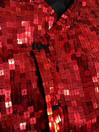 Gilet rosso paillettes