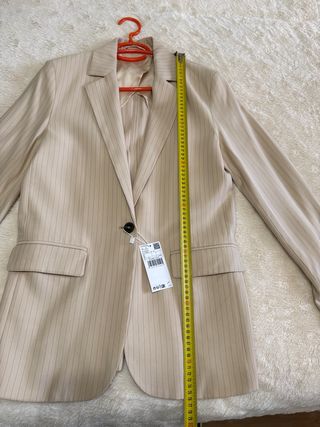 Blazer beige de rayas