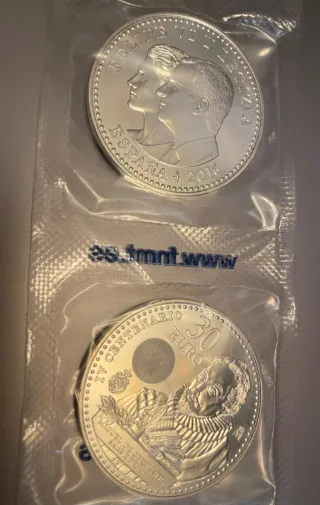 Moneda plata 30€ 2016 IV CENTENARIO M. CERVANTES