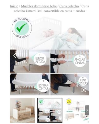 Cuna colecho Cool Dreams Umami 3x1 NUEVA