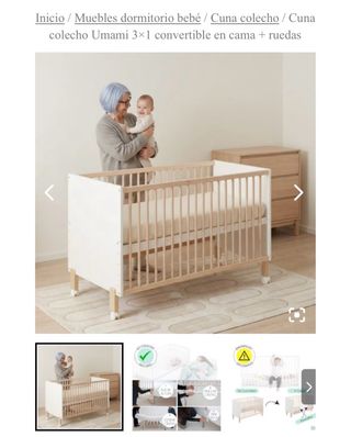 Cuna colecho Cool Dreams Umami 3x1 NUEVA
