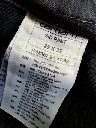 CARHARTT PANTALONES CHINOS SLIM GRIS HOMBRE 29